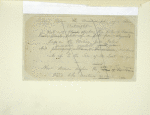 Leaf mounted at left, via a hinge along the top edge of the manuscript, with one holograph manuscript written on a scrap of paper