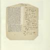 Leaf mounted with one holograph manuscript written on a scrap of light tan paper: Poem (idea)