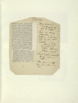 Leaf mounted with one holograph manuscript written on a scrap of light tan paper
