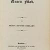Queen Mab, 1821 edition, [Title page]