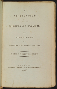 A vindication of the rights of woman: with strictures on political and moral subjects