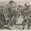 A woman in battle - 'Michigan Bridget' carrying the flag