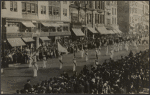 Suffrage parade in May 1913, Fifth Avenue, from reviewing stand in front of public library, N.Y.