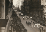 Suffrage parade marching north on Fifth Avenue at 26th Street