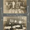 Temporary morgue [above]; Dock at E. 26. St. June 15th 1904 [below].