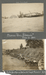 Steamer ‘Gen. Slocum’ June 15, 1904 [above]; North Brothers Island, East River, N.Y. [below].