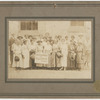 Black women suffragists holding sign reading "Head-Quarters for Colored Women Voters," in Georgia