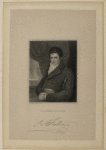 Engraving of portrait of Fulton by Benjamin West