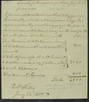 Estimate for expense of a steam ferry boat for one year, signed by Robert Fulton