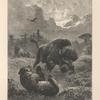 Bison and grizzly bear.