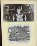 Allegorical image and menacing beast.
