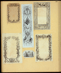 Pages with decorative borders featuring classical scrolling foliage, urns, eagles, flowers, and cherubim.