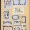 Pages with decorative borders featuring classical scrolling foliage, trees, angels, children, and other devices.