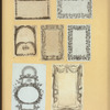Pages with decorative borders featuring scrolling foliage, cartouches, floral garlands, and acanthus leaves.