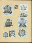 Heraldic shields.