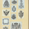 Heraldic shields.