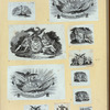 Shields and allegorical imagery representing the military.