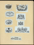 Shields and allegorical imagery.