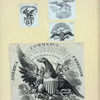 Commercial and patriotic imagery featuring eagles and shields.