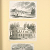 Various buildings and a waterfall.