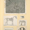 Prehistoric animal skeletons.