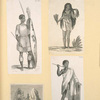 African peoples with spears and shields.