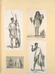 African peoples with spears and shields.