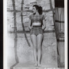 Cathy Downs wearing a Bonnie Cashin design