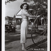 Cathy Downs wearing a Bonnie Cashin design