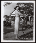 Cathy Downs wearing a Bonnie Cashin design