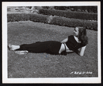Cathy Downs wearing a Bonnie Cashin design