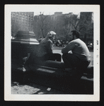 Joe Cino and unidentified woman at Washington Square Park, New York, N.Y.