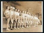 Line of chorus showgirls for an unidentified production