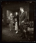 Timmy Everett, Eileen Heckart, and Frank Overton in a scene from the stage production Dark at the Top of the Stairs.
