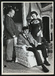 Roland Culver, Brian Bedford, and Jessica Tandy in the stage production Five Finger Exercise