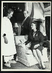 Juliet Mills, Roland Culver, and Jessica Tandy in the stage production Five Finger Exercise