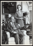 Roland Culver and Jessica Tandy in the stage production Five Finger Exercise