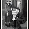 Barbra Streisand and unidentified actor in the stage production Funny Girl