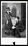 Barbra Streisand and unidentified actor in the stage production Funny Girl