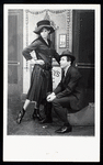 Barbra Streisand and unidentified actor in the stage production Funny Girl