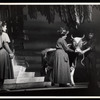 Ellen McCown, Pert Kelton, Buttercup Hyacinth Bertram III (cow), and Anthony Perkins in the stage production Greenwillow