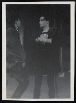 Laurence Oliver and unidentified actor in the stage production Hamlet