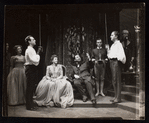 Maurice Evans, Lili Darvas and unidentified others in the stage production Hamlet