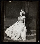 Maurice Evans and unidentified actress in the stage production Hamlet