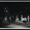 Maurice Evans, Lilia Darvas and others in Act I Scene 2 of the stage production Hamlet ("Though yet of Hamlet our dear brother's death the memory be green".)