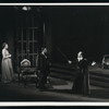 Lili Darvas, unidentified actor and Maurice Evans in the stage production Hamlet