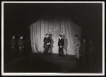 Maurice Evans and unidentified others in the stage production Hamlet