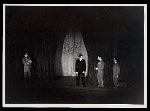 Maurice Evans and unidentified others in the stage production Hamlet 