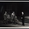Maurice Evans and unidentified actors in the stage production Hamlet 