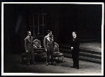 Maurice Evans and unidentified actors in the stage production Hamlet 